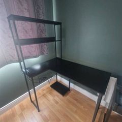 Desk with built in plugs