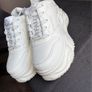 Buffalo BLADER ONE Platform Sneakers White Vegan Leather Chunky Trainers EU 39/6 Image 2