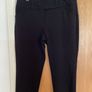 NEXT Black cropped tailored ladies trousers with button detailed waistband NEW Image 2