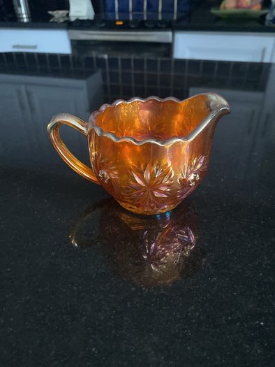 Vintage carnival glass jug