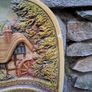 Vintage 3D wall plate Cottage by the River Image 8