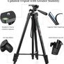 Phone Tripod for iPhone 63inch/161cm, Aluminum Extendable Mobile Phone Tripod Stand with Wireless Remote Shutter, Lightweight Selfie Stick Image 3
