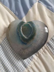 ORNAMENT - Onyx Agate Crystal Heart