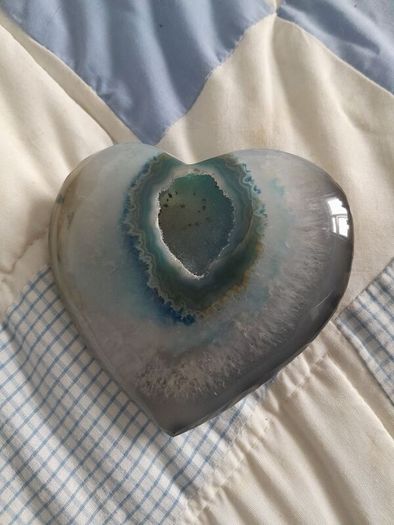 ORNAMENT - Onyx Agate Crystal Heart
