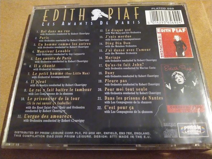 Edith Piaf - Les Amants De Paris Cd