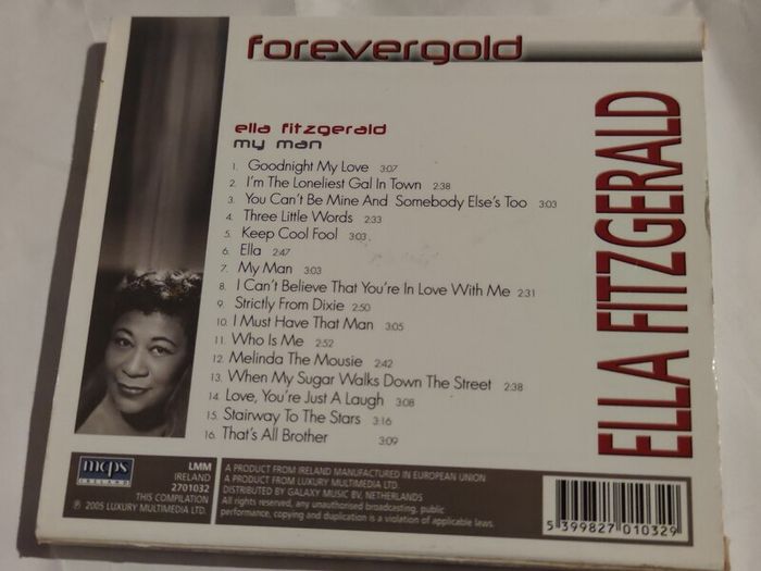 Ella Fitzgerald - My Man Cd