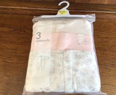 Brand New Pack of 3 baby girls Sleepsuits 18/24 months