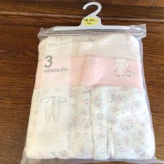 Brand New Pack of 3 baby girls Sleepsuits 18/24 months