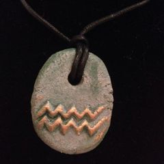 Zodiac Sun Stone Necklace -  Aquarius