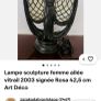 Art Deco Style Winged Woman Lamp Signed Rosa 2003 Image 10