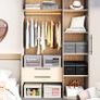 3 Pack Storage Boxes with Lids Foldable Storage Cubes with Transparent Window Fabric Storage Organiser Box for Toys, Clothes, Books, Wardrobe, Closet, Office Image 3