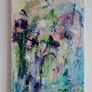 Original Abstract Painting Framed Original Floral Landscspe Garden Image 9