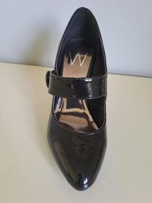 Black Patent High Heel Shoes Size 4