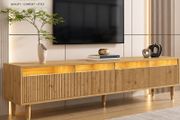 Premium 178cm TV Cabinet  Wood Effect Finish with Ample Storage