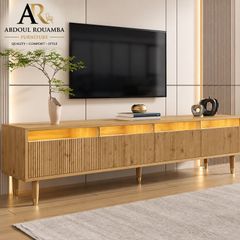 Premium 178cm TV Cabinet  Wood Effect Finish with Ample Storage