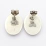 925 Vintage Sterling Silver & Pink Mother of Pearl Stud Earrings Image 4