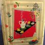 Funky Atomic Mid-Century Modern 1950's Small Tin Tea Caddy, with a Funky and Rare Graphic Design - MCM/50s Display! Props for Stage and Screen! Image 8