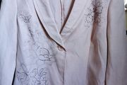 Embroidery silk light pink blazer UK 14