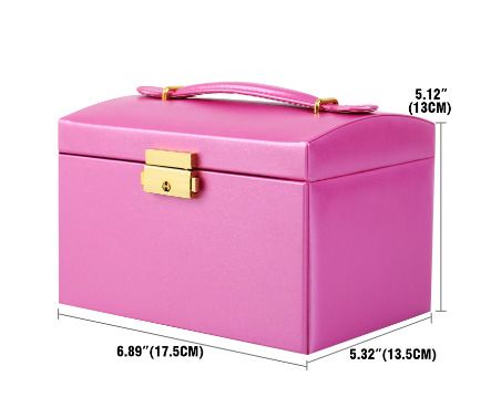 BRAND NEW 3 Layer Velvet PU Jewelry Box Organizer