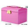 BRAND NEW 3 Layer Velvet PU Jewelry Box Organizer Image 3