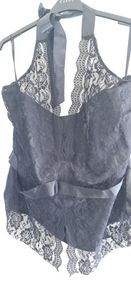 PLUS SIZE (26) Black Lace Halter Neck Top. New
