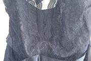 PLUS SIZE (26) Black Lace Halter Neck Top. New