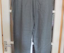 M&S Sage Green Linen Blend Trousers  Size 22 Short