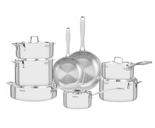 Tramontina Grano 3-Ply Stainless Steel 8 Pcs. Cookware Set