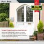 Avon Rear Entry Wall Mounted Galvanised Steel Lockable Weatherproof Post Box - Green - 21x30x7cm Image 6