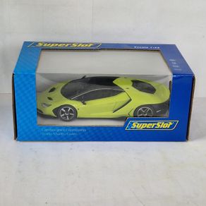 Scalextric Lamborghini Centenario Slot Car (Mantis Green) - street supercar superslot