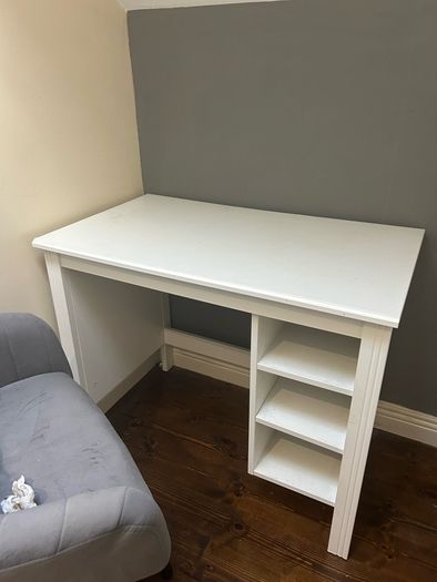 Small white desk & mirror