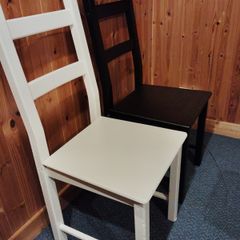 2 old wooden  chairs