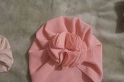 pink baby turban style hat