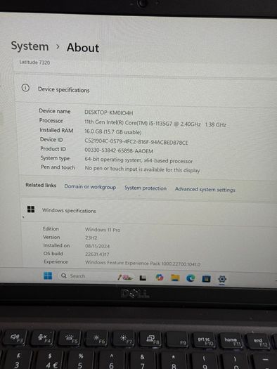 Dell Latitude 7320 Laptop i5/16GB/256SSD/FHD