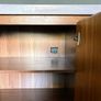 Modern walnut sideboard with stone top Image 4