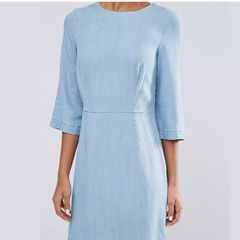 Warehouse Denim Ocean Fit & Flare dress Size 10 BNWT