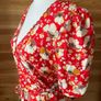 dress mini & Other Stories Printed Scallop Wrap Mini Dress Women's Red Floral size 10 Image 7