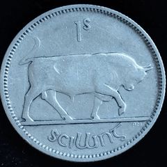 Ireland - 1930 - Shilling - Silver - Bull - KM.6 - [2731]