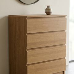 Oak Ikea 4 Drawer