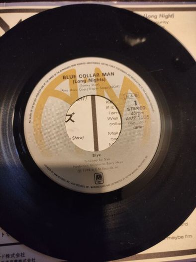 Styx - Blue Collar Man - Japanese 7"