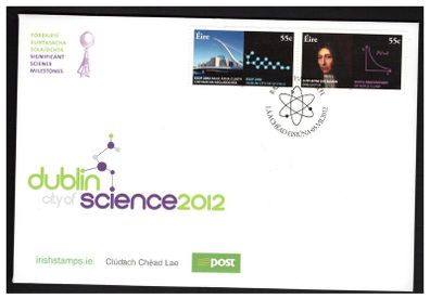 2012 Ireland Significant Science Milestones (Dublin City of Science & Boyle's Law) Commemorative Stamps An Post First Day Cover (FDC)
