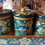 Vintage wooden tea coffee jars Image 5