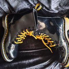 black patent leather Dr. Martens 1460 8-eye