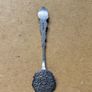 Antique detailed Repousse silver-plated jam spoon Image 2