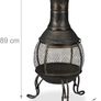 Chimenea with fire grate Aztec stove for garden gold Image 4