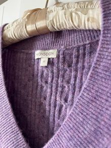 Monsoon Purple Cable Knit Jumper