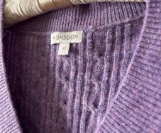 Monsoon Purple Cable Knit Jumper