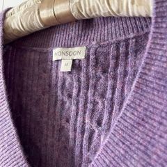 Monsoon Purple Cable Knit Jumper