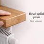 Solid Wood Floating Shelf for Hallway Living Room Handmade in UK Radiator Cover Top Shelf with Brackets Rustic Pine, 50cm Image 5