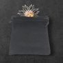 Vintage 925 Sterling Silver Real Flowers Sun Brooch Image 2